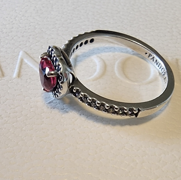Pandora Elevated Red Heart Ring size 54 - Picture 6 of 10